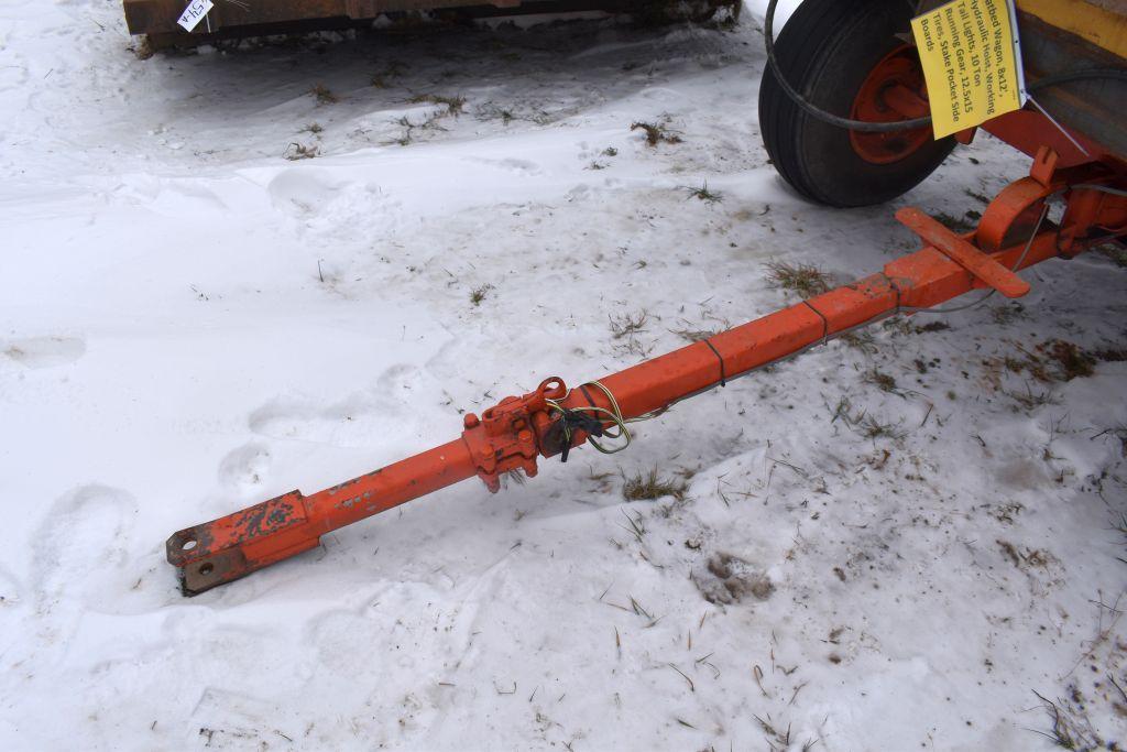 Flatbed Wagon, 8x12', Hyd Hoist, Working Tail