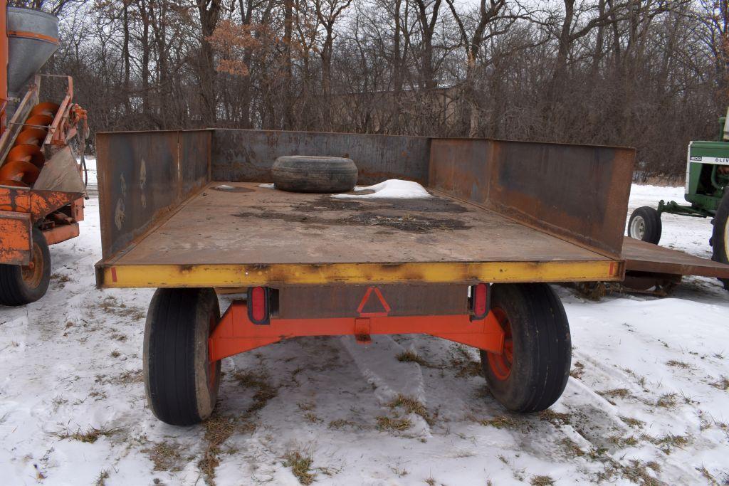 Flatbed Wagon, 8x12', Hyd Hoist, Working Tail