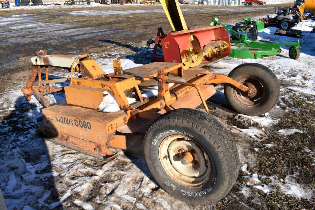 Woods CO80 Mower, 7' Pull Type, 540PTO, Works