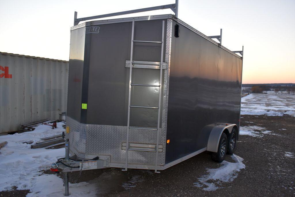 2018 EZ-Hauler Enclosed Cargo Contractor's Trailer, 7' x 18', 82" Door Height, 3500lbs Tandem Axle