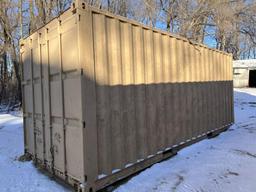 20' Shipping Storage Container, One End Cargo Doors, Good Floor & Roof, Buyer Has 3 Months To