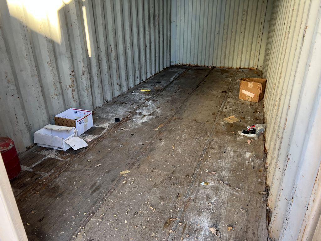 20' Shipping Storage Container, One End Cargo Doors, Good Floor & Roof, Buyer Has 3 Months To