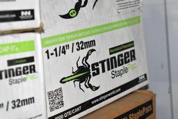 (8 Unopened, 2 Opened) Boxes of Stinger 1 1/4" StaplePacs