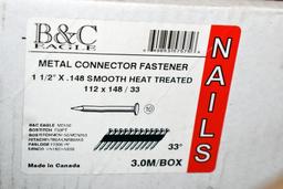 (2 Boxes) B&C Eagle 1.5"x.148" Gun Nails