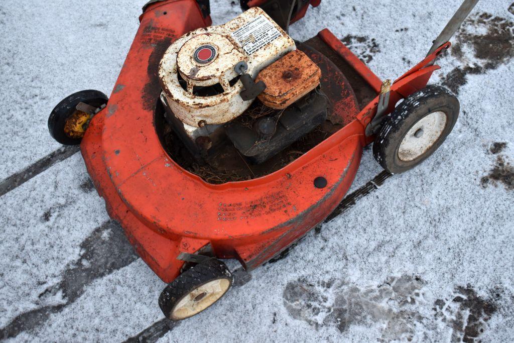 Vintage Allis Chalmers Push Mower, B&S Engine ,Engine Not Free