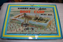 Carry-All Boot Camp Play Set by Lois Marx Co; Metal Case; May not Be Complete