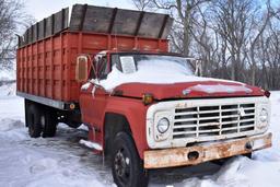 1978 Ford F600 Grain Truck, Single Axle, 16' Omaha Box & Hoist, 360 V8, 5x2 Speed, NO TITLE...