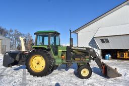 1978 John Deere 4240 Tractor, Westendorff TA28 Hydraulic Loader, Joystick, 84" Bucket, Pallet Forks