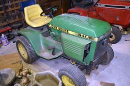 John Deere 214 Garden Tractor, 46" Deck, SN C214K 157415M, Unknown Condition