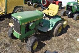 John Deere 140 Garden Tractor, 38" Deck, 36" Tiller, SN T0581 031704M, Unknown Condition