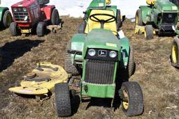 John Deere 140 Garden Tractor, 38" Deck, 36" Tiller, SN T0581 031704M, Unknown Condition
