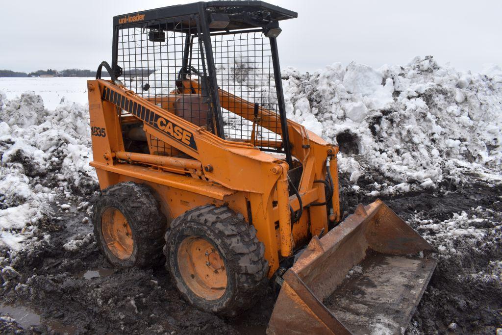 Case 1835 Diesel Skid Loader, 2993 Hours, 10x16.5 Tires, Runs & Drives, SN Unlegible