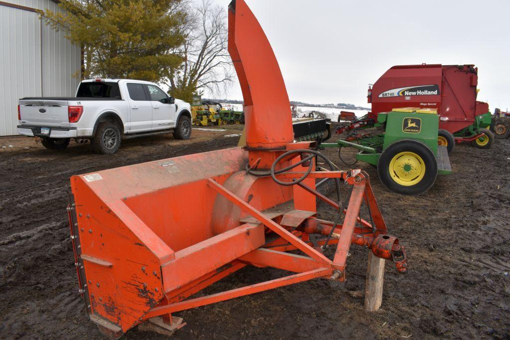 Raths Model 299RH Snowblower, 9', 3 Pt., Double Auger, Hyd. Spout, 540 PTO, SN 11283459