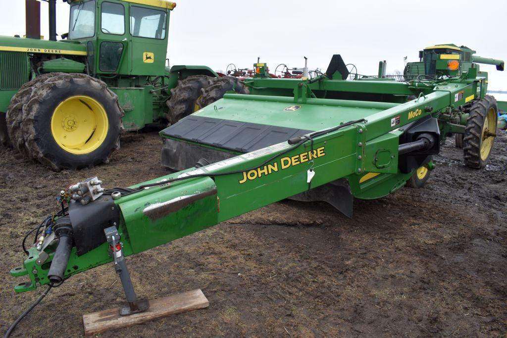 John Deere 936 Moco, 11.6' Cut, 1000 PTO, Flail Conditioner, Very Clean, SN E00936T30009