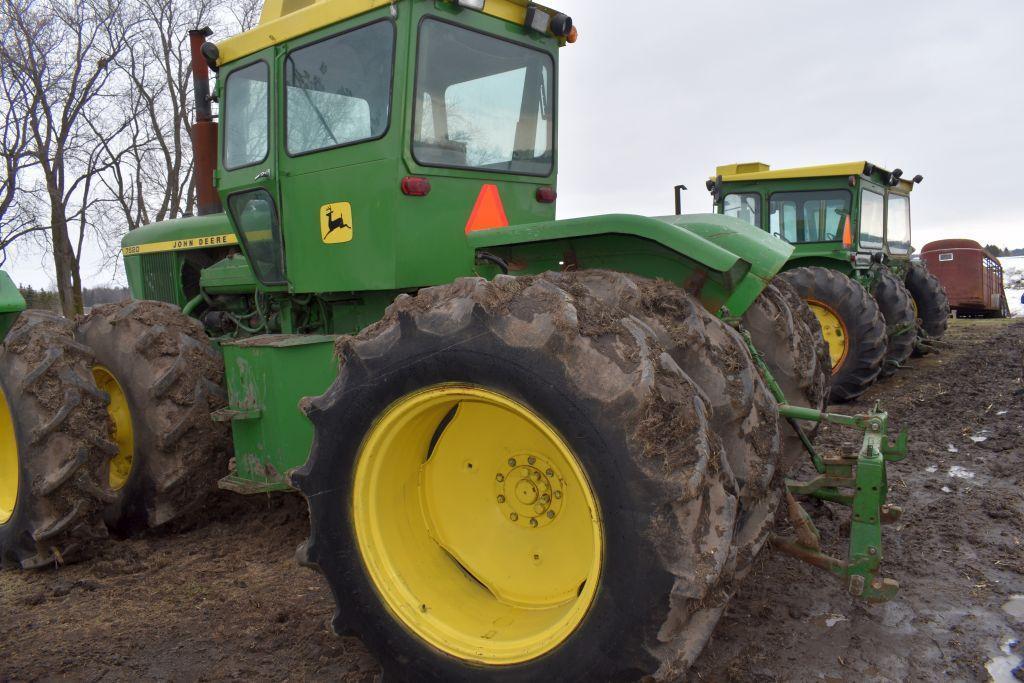 John Deere 7520 Tractor, 4x4, 6711 Hours, 3 Pt., 3 Hyd., Quick Hitch, 23.1x30 Main Tires, 18.4x34