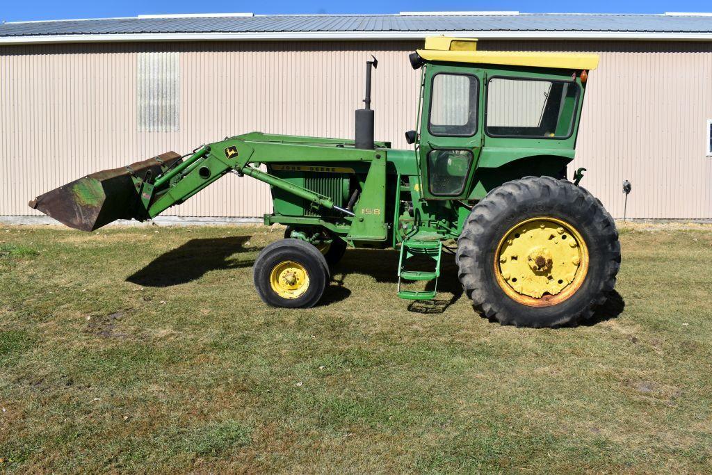 John Deere 4000 Gas Tractor, 3928 Hours, John Deere 158 Loader, 18.4x34 Tires, 3 Pt., 2 Hyd.,