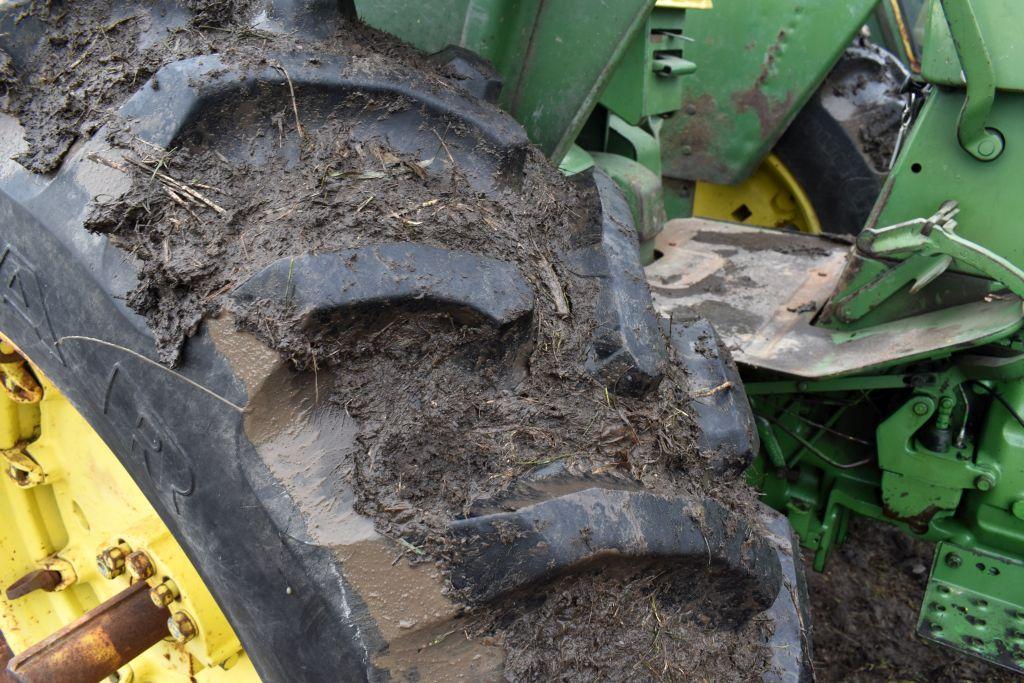 John Deere 3020 Gas Tractor, 1517 Hours Showing, 16.9x34 Tires, 2 Hyd., WF, Rock Box, New Style