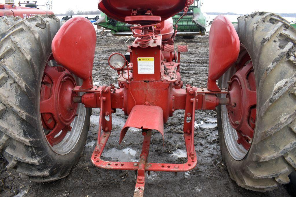 Farmall Super H Tractor, Fenders, NF, (4) Rear Wheel Weights, 12.4x38 Tires, SN 21767, Motor Free,