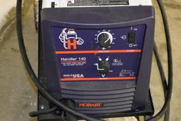 Hobart Handler Model 140 Wire Feed Welder, 115V, Single Phase, Sells with New Box of .35 Wire, On