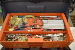 Plastic Tool Box with Electrical Supplies