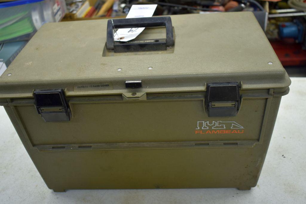 Plastic Tool Box with Electrical Supplies