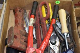 Assorted Tools: Bolt Cutter, Tin Snips, Chalk Line, Flashlight, Files, Punches