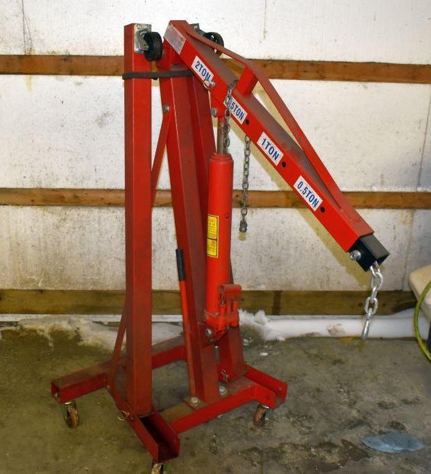 2 Ton Folding Engine Hoist with 8 Ton Long Ram Jack