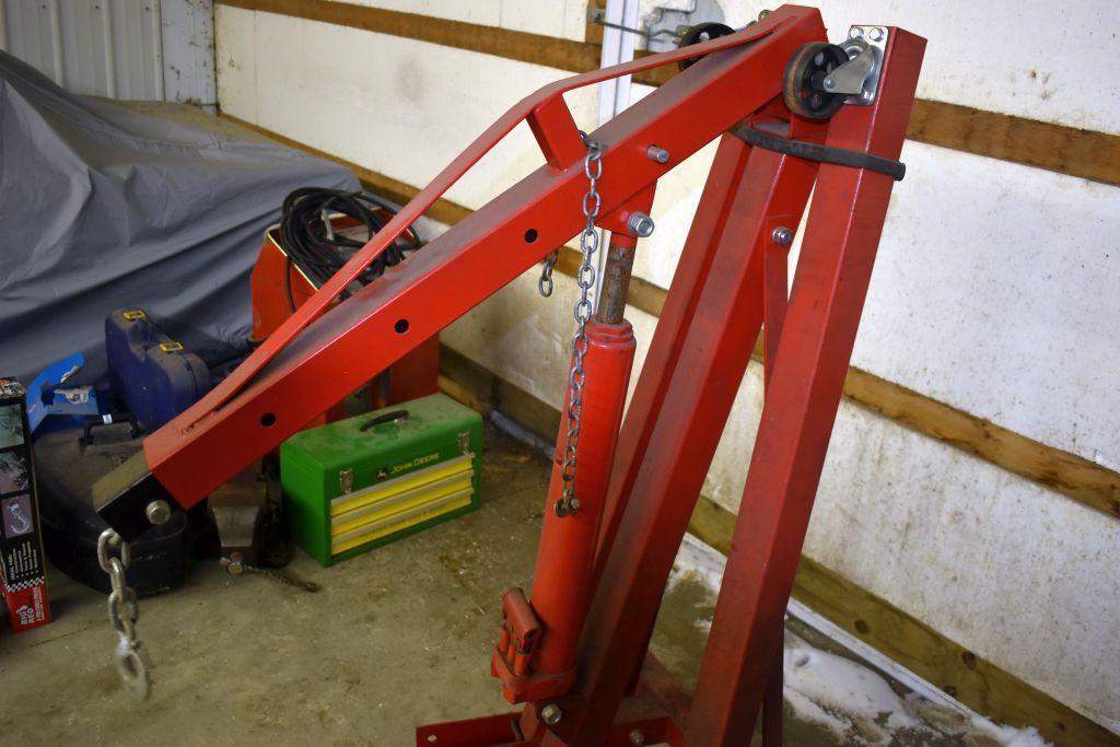 2 Ton Folding Engine Hoist with 8 Ton Long Ram Jack