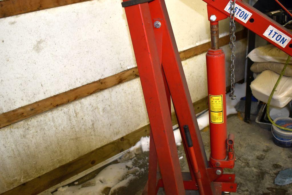 2 Ton Folding Engine Hoist with 8 Ton Long Ram Jack