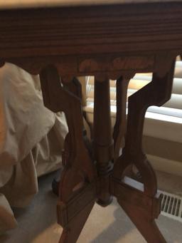 Vintage marble top lamp table