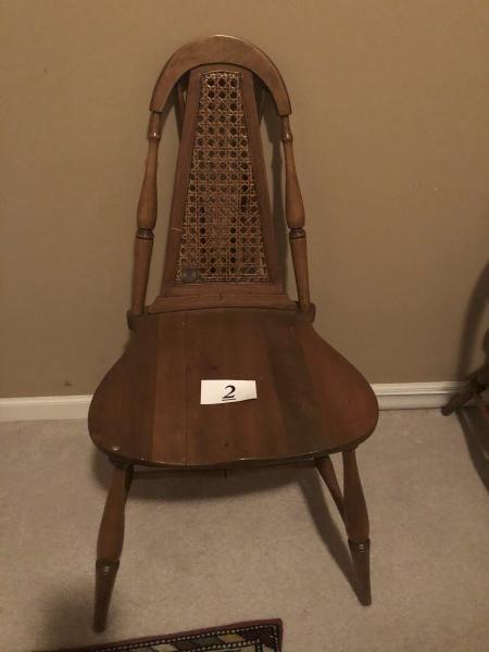 2 wood chairs