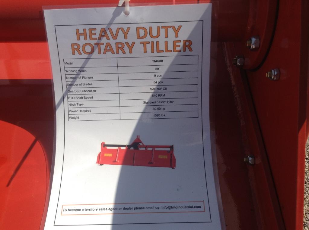 80" Rotary Tiller