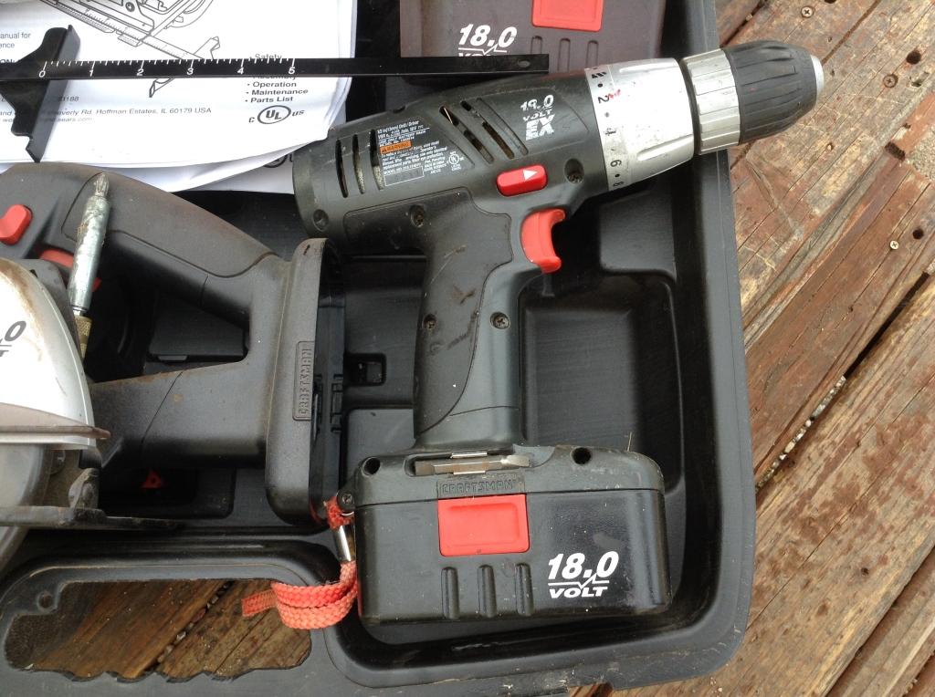 Craftsman 18 Volt Tool Set, Saw and 2 Drills