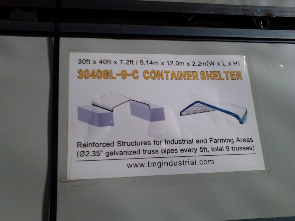 30'x40'x7.2' Container Shelter Reinforced