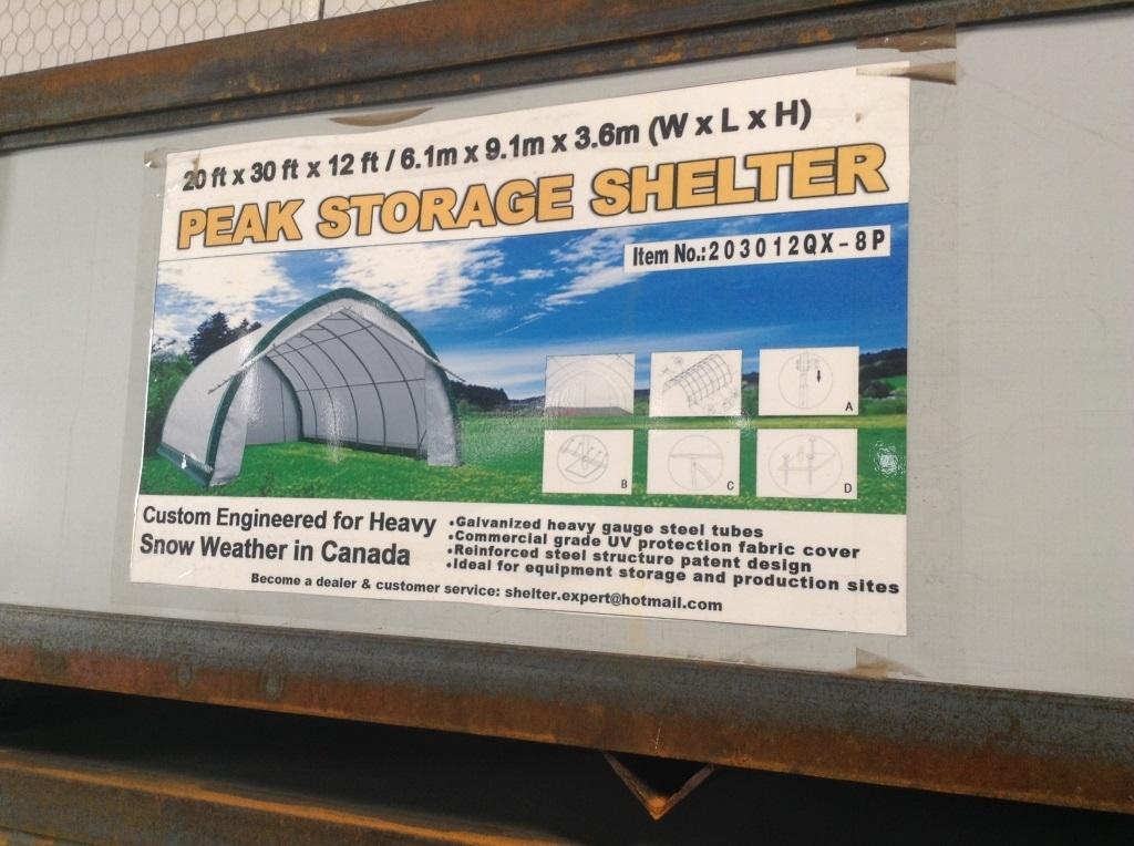 20'x30'x12' Peak Ceiling Storage Shelter