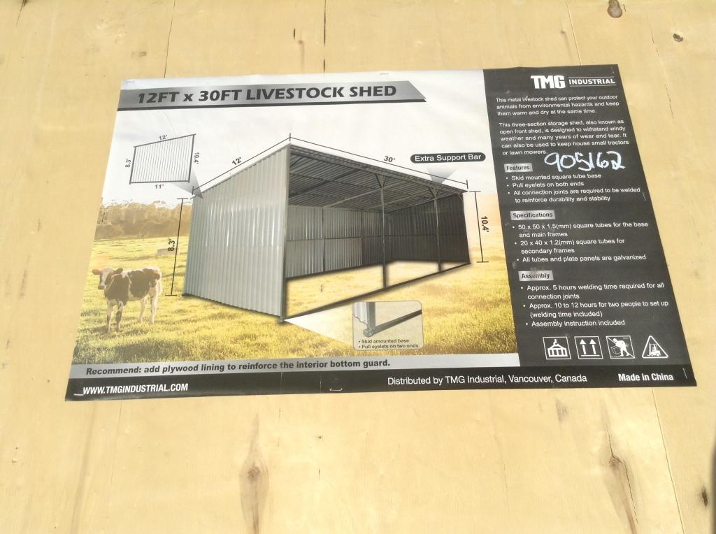 11' x 30' Livestock Shed