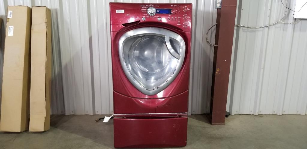 GE Profile Hydro Washer and Dryer w/ Pedestals