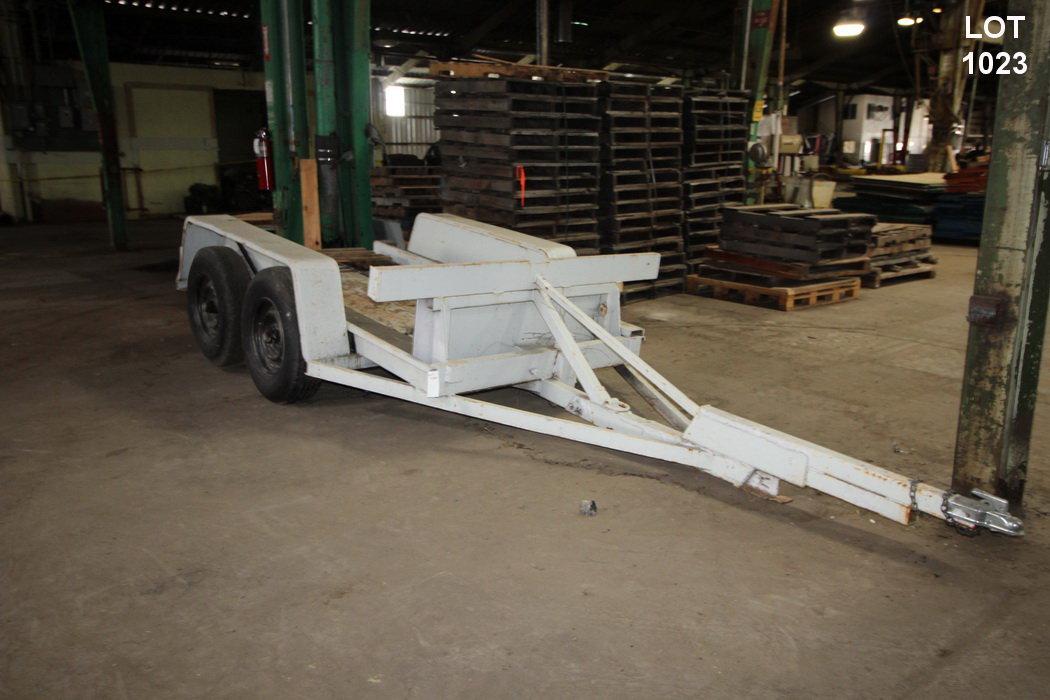 White Double Axel Equipment Trailer