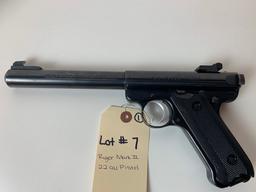 Ruger Mod: Mark II Target S/N: 210-39183 22 Cal Pistol