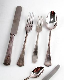 SET OF 6 WWII GERMAN EAGLE SILVER CUTLERY SET