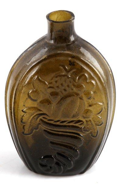 18TH CENTURY DUTCH OPEN PONTIL BLACK ONION BOTTLE