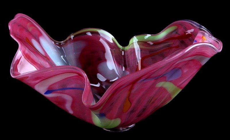 VINTAGE SIGNED MURANO BLOWN GLASS ART CENTERPIECE