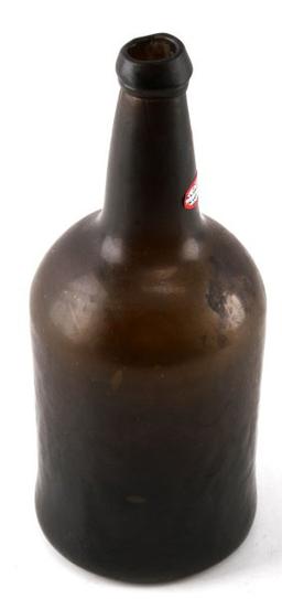 18TH CENTURE GROUND PONTIL ONION SKIN WINE BOTTLE