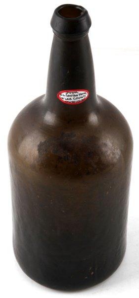 18TH CENTURE GROUND PONTIL ONION SKIN WINE BOTTLE