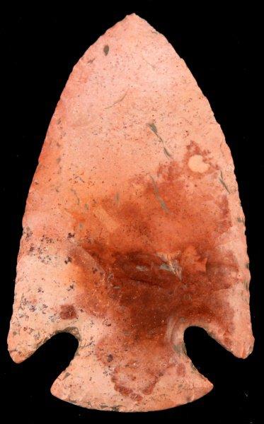 3 DOVETAIL ARROWHEAD POINTS PINK PURPLE CHERT