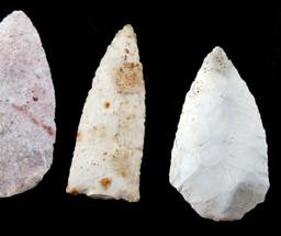 ARCHAIC AND LATER ARROWHEAD BLADE POINT LOT OF 4