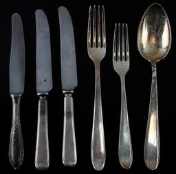 6 PIECE LOT OF ADOLF HITLER MONOGRAMMED SILVERWARE