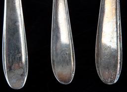 6 PIECE LOT OF ADOLF HITLER MONOGRAMMED SILVERWARE