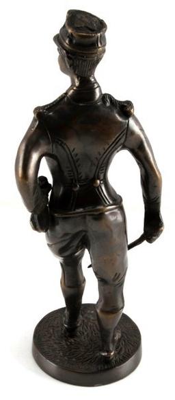 19TH CENTURY FRENCH OFFICER 14 INCH TALL BRONZE