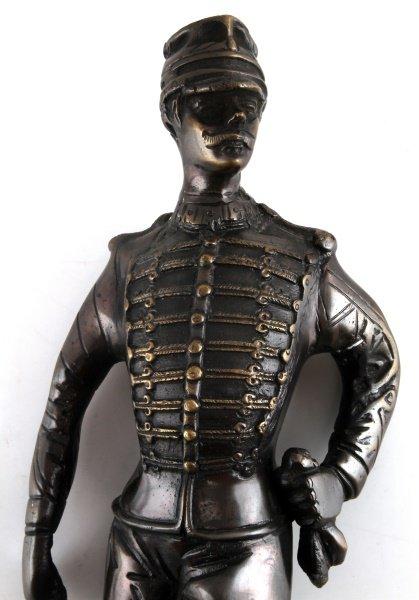 19TH CENTURY FRENCH OFFICER 14 INCH TALL BRONZE